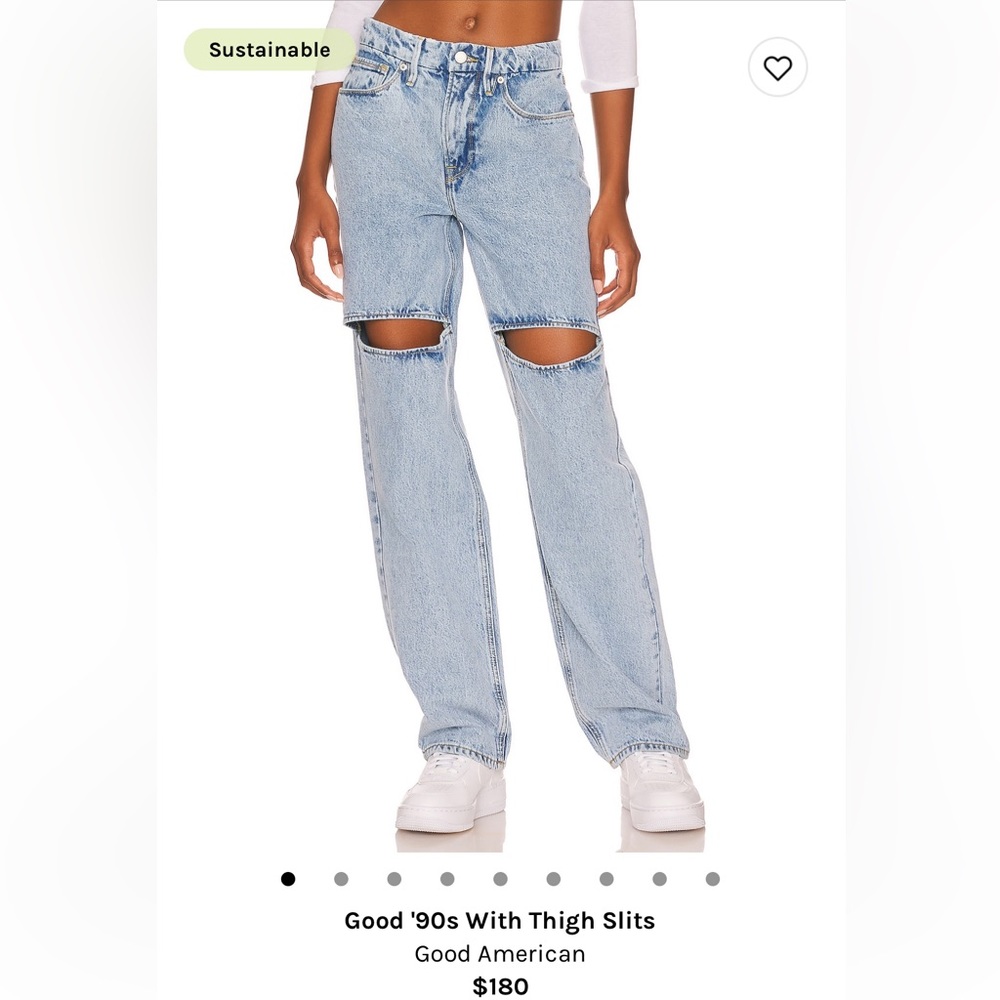 good american good 90s with thigh slits jeans